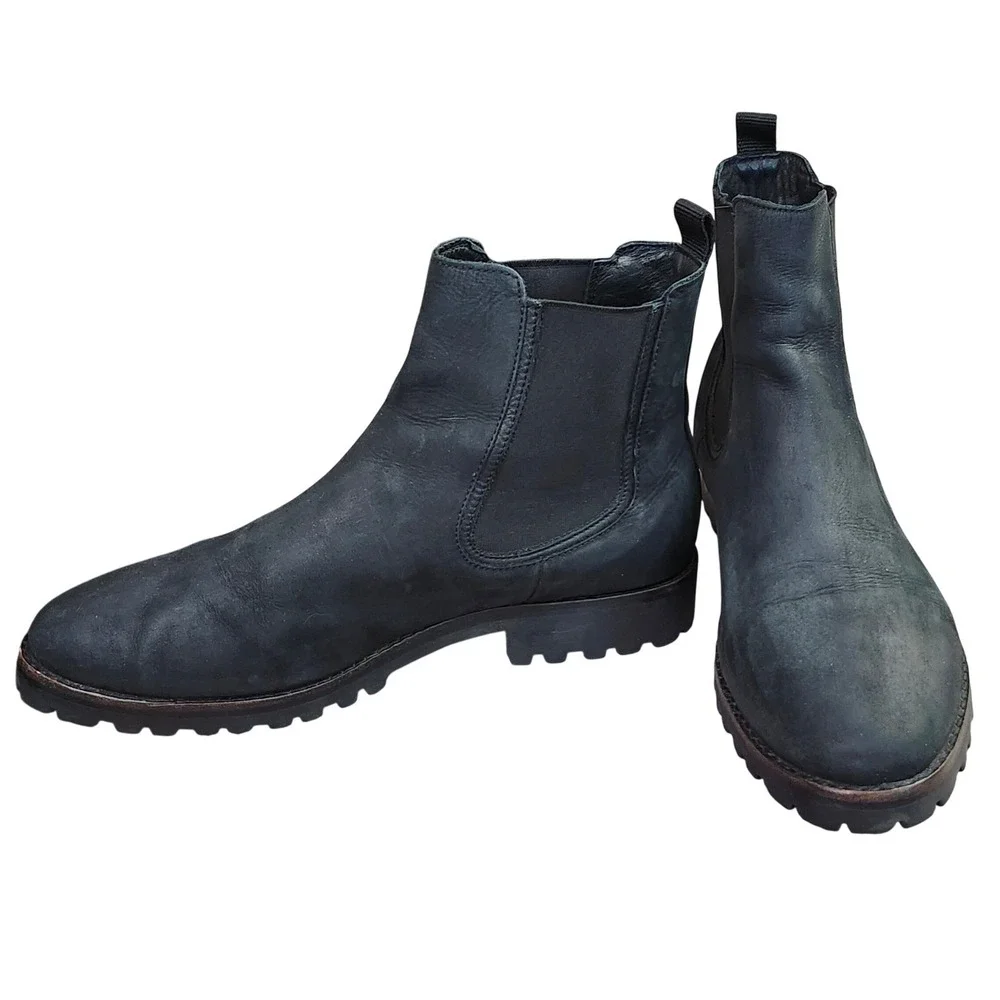 Thursday Boot‎ Co Legend Chelsea Boots Matte Black Rugged Slip-on Womens 12 Lug